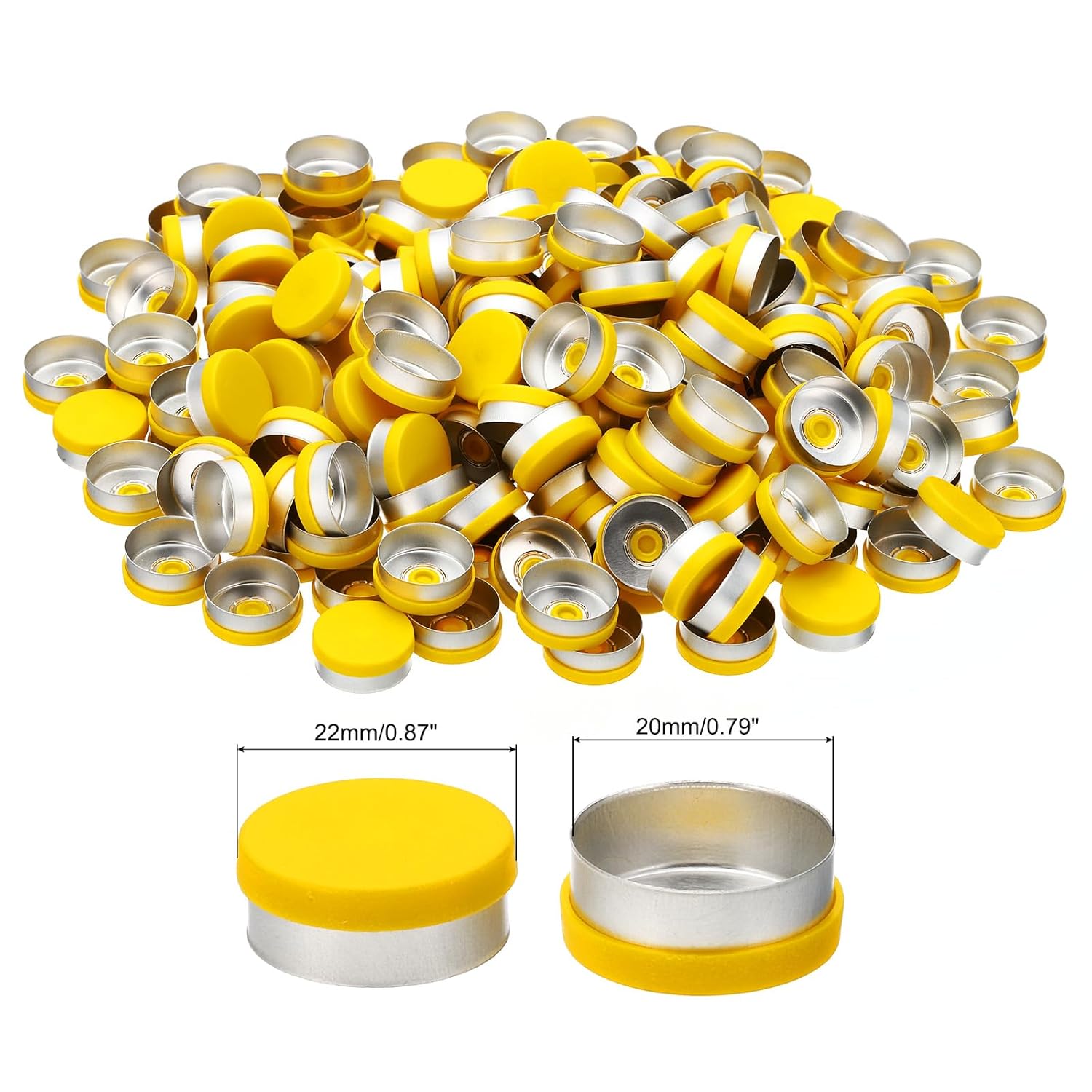 20mm Flip Off Vial Seals Yellow